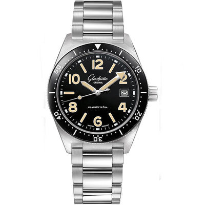 1-39-11-06-80-70-Glashütte Original 1-39-11-06-80-70 Spezialist Black Dial Wa