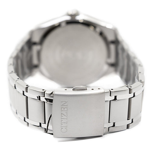 AW1240-57E-Citizen Mens AW1240-57E Super Titanium 1240 Black Dial