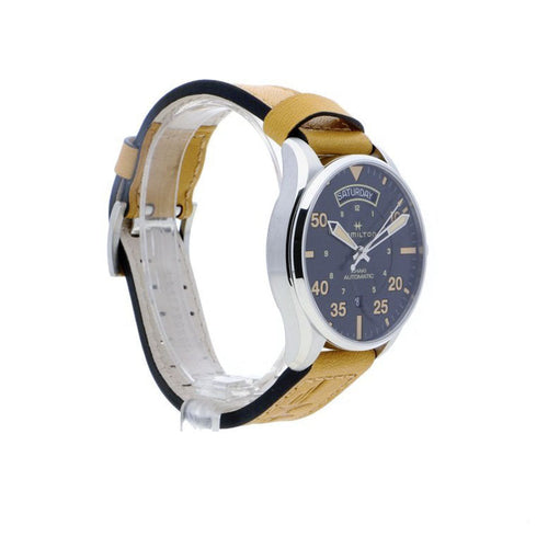 H64645531-Hamilton Men's H64645531 Khaki Pilot Day Date Auto Watch