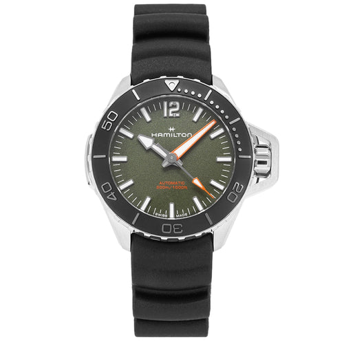 Hamilton Men's H77455360 Khaki Navy Frogman Auto