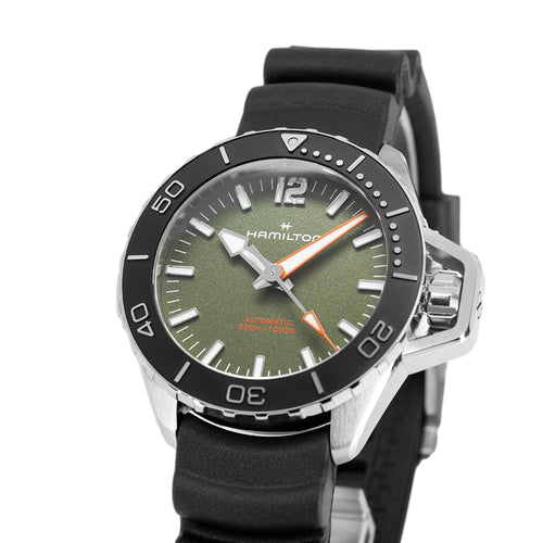 Hamilton Men's H77455360 Khaki Navy Frogman Auto