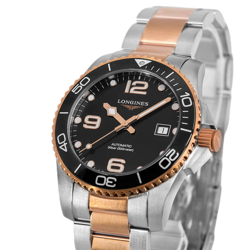 Longines Men's L3.781.3.58.7 Hydroconquest Black Dial Auto