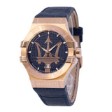 Maserati Men's R8851108027 Potenza Blue Dial PVD Watch