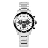 R8873640003-Maserati Men's R8873640003 SFIDA Chrono White Dial Watch