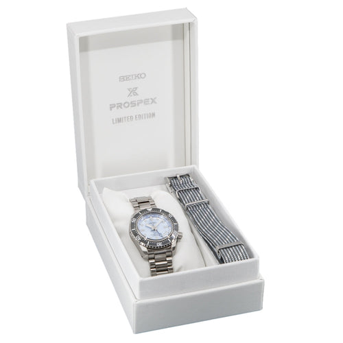 SPB385J1-Seiko SPB385J1 Prospex Glacier Blue Limited Ed GMT Auto