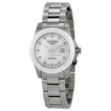 Longines Ladie`s L32574876 Conquest Diamond Mother Of Pearl Dial Stainless Steel Watch Watch